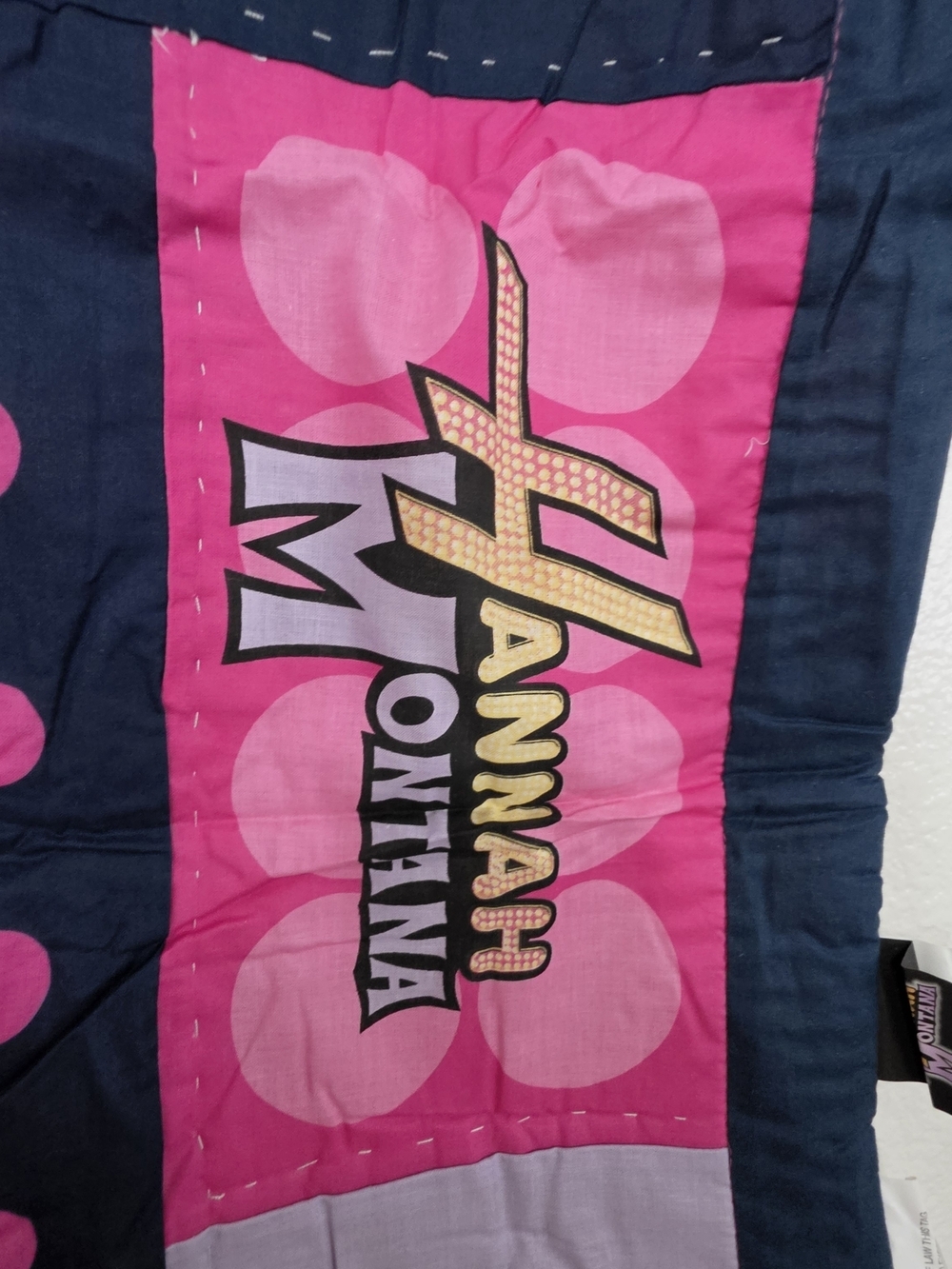 Set 2 Disney Hannah Montana Pillow Shams Pop Rock Hand Stitched 20x26 Vintage - Picture 12 of 16